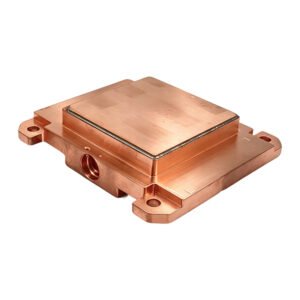 Vacuum-Brazed Copper Microchannel CPU Water-Cooling Plate for Liquid-Cooled Servers